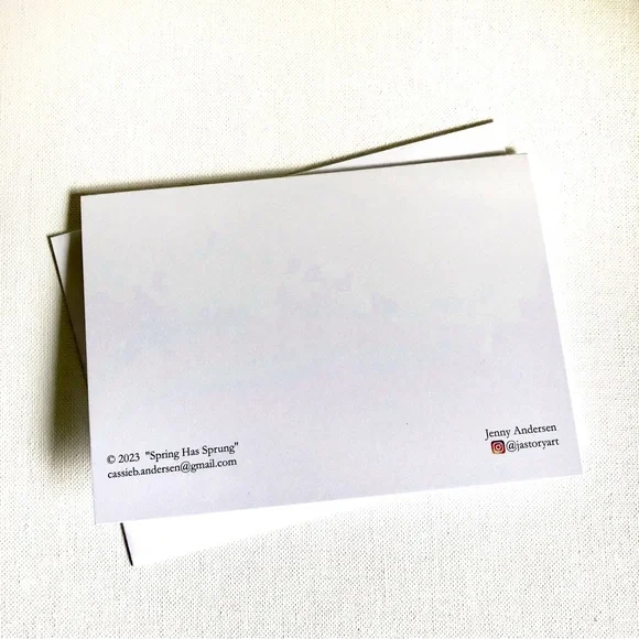 Spring Has Sprung Blank Inside Note Card Greeting - Picture 5 of 8